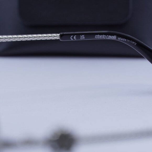 Final Price! Roberto Cavalli SRC008V 0579 Palladium/Blue Sunglasses - Picture 7 of 9